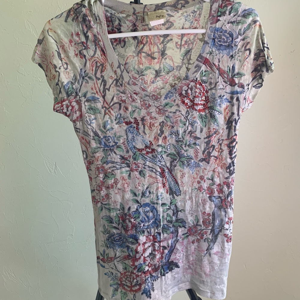 Daytrip Sheer Rhinestone Tee